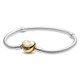 thumbnail image 2 of Pulsera Pandora Moments con cierre de corazón en forma de serpiente, 17,5 cm, plata, 2 of 8