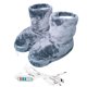 thumbnail image 3 of Zapatilla De Regalo De Oficina De Felpa Cómoda Lavable Con Calefacción USB Gris, 3 of 5