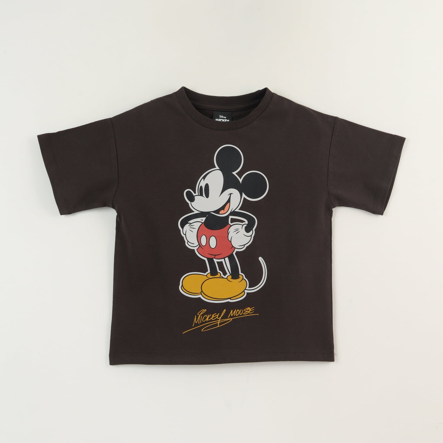 Polera Manga Corta Niño Gris Personaje Mickey Disney