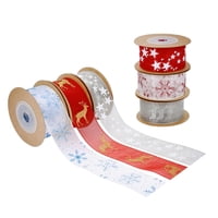 Bothyi - 6X Cintas Navideñas Manualidades Diy Para Lazos Para El Pelo, Costura, Flores, Cajas Para Pasteles