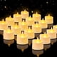 thumbnail image 1 of Velas de té sin llama Haown Realistic con base marfil, 24 unidades, 1 of 7