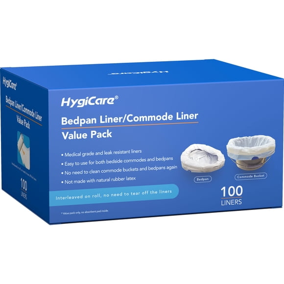 Fundas para inodoros HygiCare, 100 unidades, para adultos y personas mayores