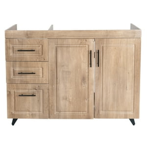 Domsa - Mueble Base De Cocina Nogal Cajones Izquierdo 98X49X90 Cm (No Incluye Cubierta)