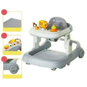 Andador Caminador Con Apoya Pies Lubabycas Gris