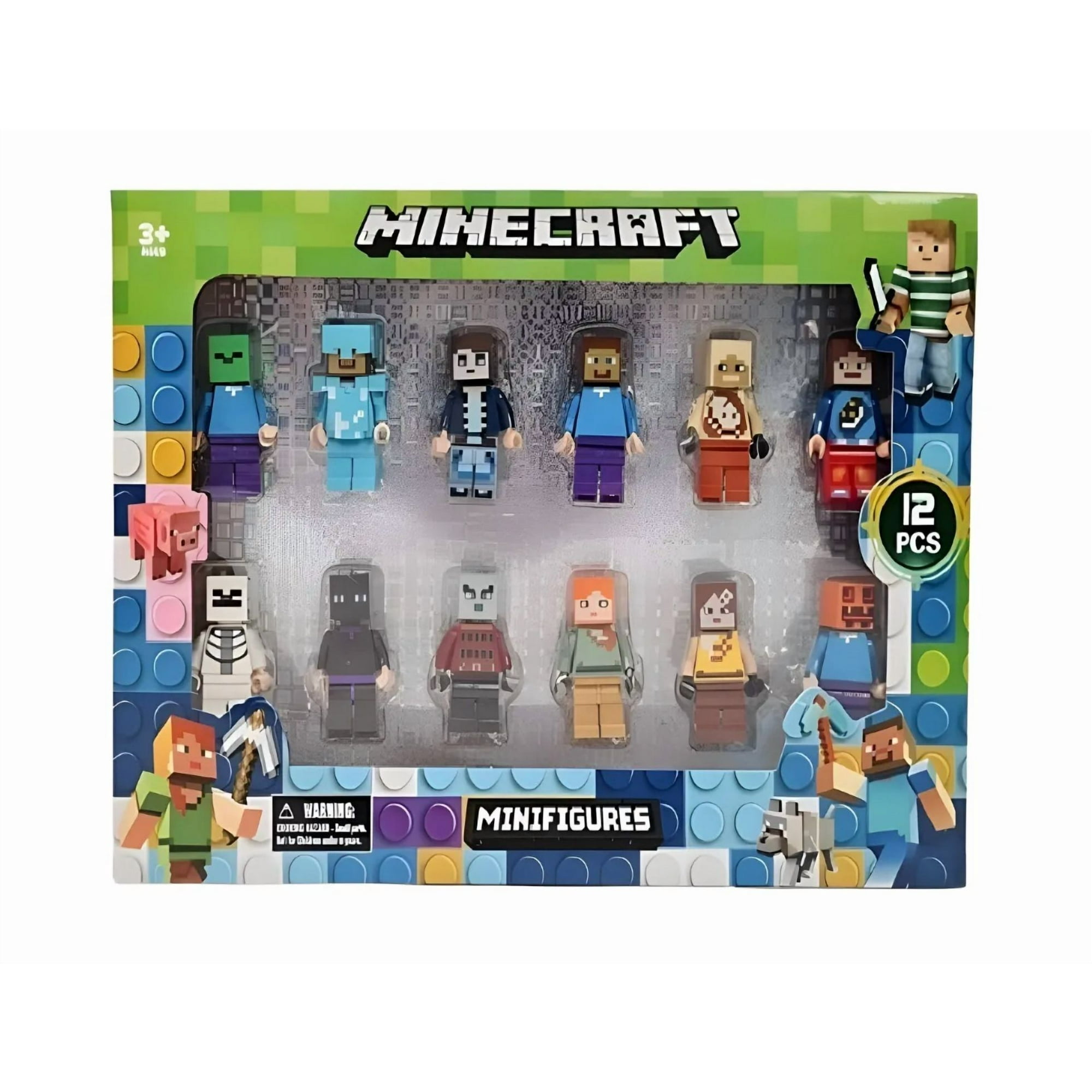 Set De 12 Figuras Minecraft Accesorios De Bloques