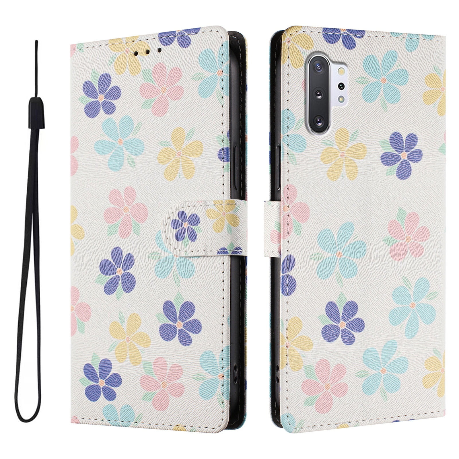 Foxdock Funda Tipo Cartera Para Samsung Galaxy Note 10 Plus Con Soporte Y Correa – Diseño De Patrones Lindos