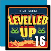 Tarjeta De Felicitación Stuff4 Para Cumpleaños Número 16, Nivelada Hasta 5.7 Pulgadas