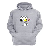 Genérico - Polerón Canguro Snoopy Gris Claro Talla Xl Unisex