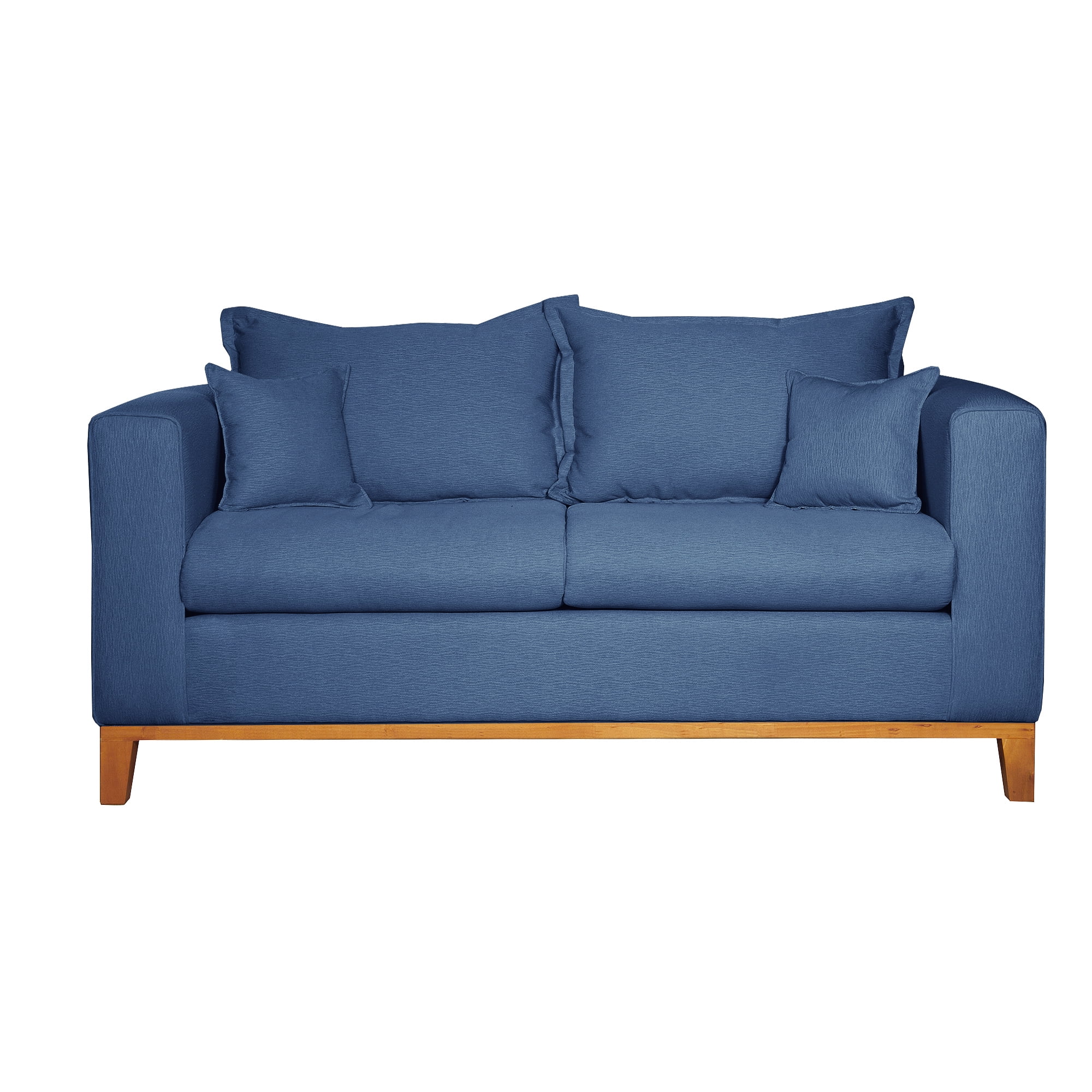 Colbox - Sofá Maserati 2 Cuerpos Tela Azul