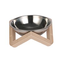 Ioensy - Cuenco Elevado Para Gatos, Cuenco Para Beber, Cuenco De Comida Para Gatos, Cuenco De Acero Para Cachorros De Perros Pequeños Y Medianos, Albaricoque