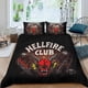 thumbnail image 2 of The Hellfire Club Conjunto de sábanas temático, trío de piezas, cómodo y amigable con la piel, diseño único, regalo de decoración para el hogar para familiares, amigos y fans,140X210cm, 2 of 6