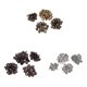 thumbnail image 2 of 90 Sets botones a presión de metal Press Stud Popper sujetadores de fibra de bronce negro, 2 of 5