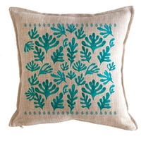 Tuyo Print - Cojín Marino Algas Turquesa 45X45