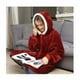 thumbnail image 3 of Poleron Hoddies Manta Polar Frazada Con Capucha Sudadera Felpa Rojo, 3 of 3