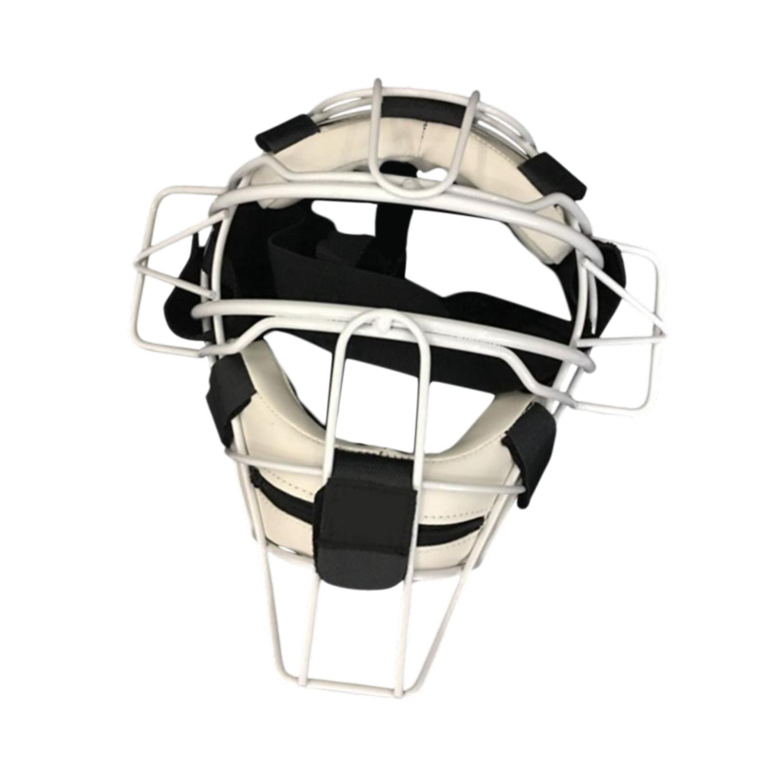Ioensy - Catcher De Béisbol Helmet Softbol Helmet Wide Vision Head Protector White