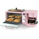 thumbnail image 1 of Breakfast Station Nostalgia 3 en 1, estilo retro, con cafetera, color rosa, 1 of 3