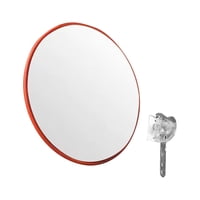 Magideal - Espejo Convexo Espejo De Esquina Espejo De Tráfico Espejo De Punto Ciego De Seguridad Supermercado Estacionamiento Gran Angular Oficina Espejo De Esta 45Cm Interior Naranja