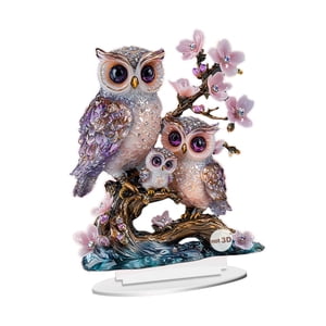 Magideal - Decoración De Animales 2D Decoración De La Madre Manualidades Navideñas Carteles De Mesa Acrílico Placa De Escritorio Acrílico Para Chimenea Gabinete Signo De Búho