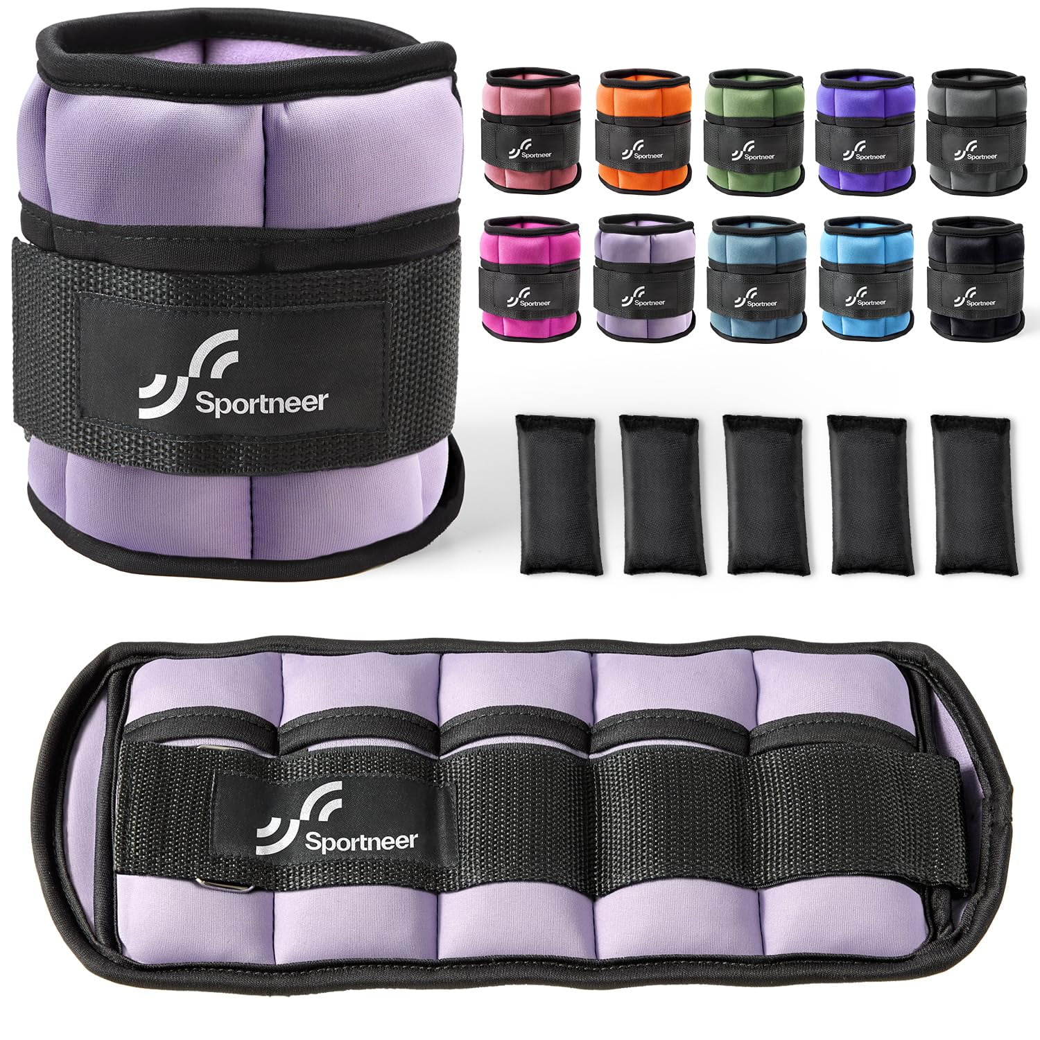 Pesas Para Tobillo Sportneer, Correas Ajustables Para Piernas De 1 A 5 Kg