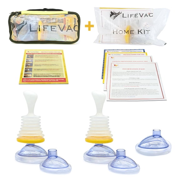 Kit combinado de dispositivo de rescate LifeVac Home & Yellow Travel
