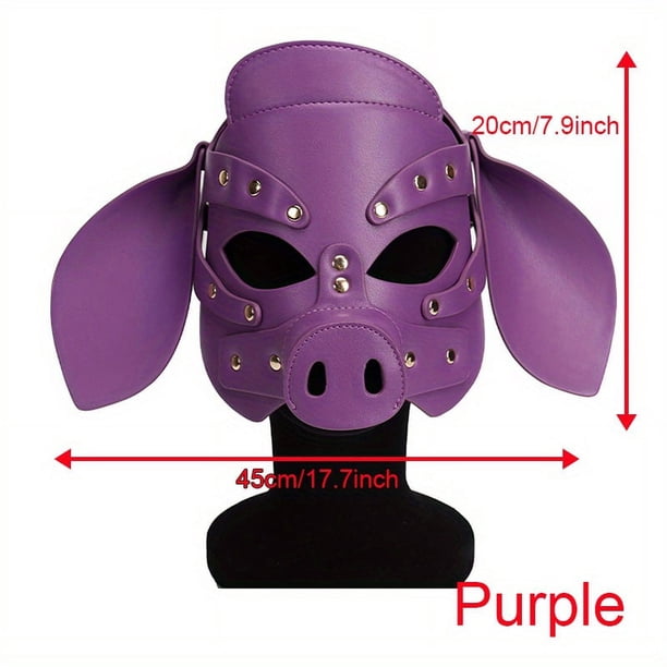 1pc Soft PU Mask - Pig Head Shape BDSM Mask for SM Cosplay and Halloween Makeup - Comfortable and Safe to Wear - Suitable for Men and Women