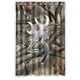 thumbnail image 1 of Cortina de ducha de metal con diseño de árbol y camuflaje marrón, con ganchos, tamaño 48 x 72 pulgadas, 1 of 3
