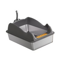 Magideal - Bolpe De Gato Abierto, Baño Para Mascotas, Requisito De Mascotas, Inodoro De Gatos, Sartén De Cama De Gato, Inodoro De Gatos Para Gatos Pequeños Y Gra Gris Profundo