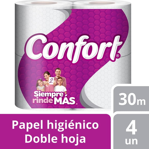 Papel Higienico Confort 30 Metros Paquete de 4 Unidades