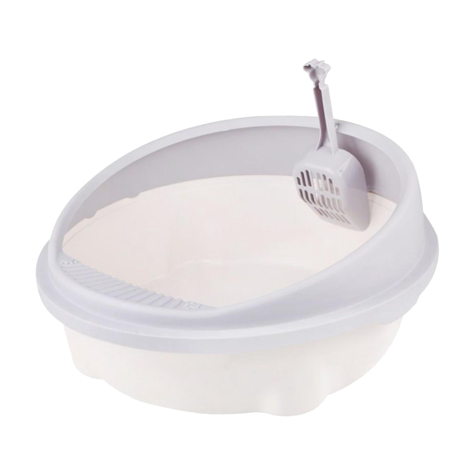 Caja De Arena Abierta Inodoro Durable Con Cuchara Para Gatito Cachorro Conejito 35cmx33cmx16cm