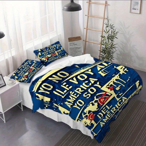 3pcs Am\u00E9rica Creative Poster Cover Set - 2/3pcs Bedding Combo All-Season Decorative with 1 Cover + 1/2 Pillowcases