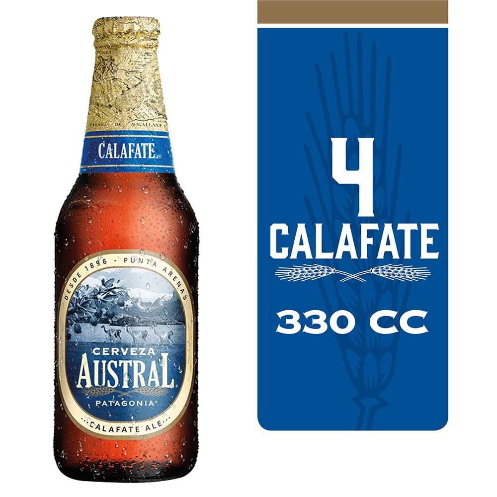 Cerveza Calafate Ale Botellas Pack 4 Un Austral