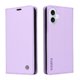 thumbnail image 1 of Funda Billetera de Cuero para iPhone 17 con Tarjetero y Soporte - Tapa Magnética Morado, 1 of 5