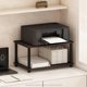 thumbnail image 2 of Estante para impresora Furinno Turn-N-Tube de 2 niveles con almacenamiento, nogal oscuro, 2 of 8