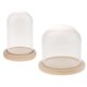 thumbnail image 5 of 2 Piezas De Cúpula De Vidrio Con Base De Madera Cloche Glass Cover Display Bell Jars, 5 of 5