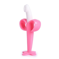 Oem - Mordedor De Encia Con Cepillo Para Bebe Banana Rosa