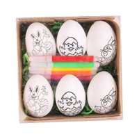 Bothyi - Dibujos Animados De Huevos De Pascua Que Se Pueden Pintar Para Accesorios Fotográficos Cestas De Pascua Reuniones Familiares Conejo Blanco