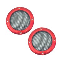 Magideal - 2X Cubiertas De Parrilla De Altavoces Accesorios De Audio Redondos Decorativos Fácil Instalación De Protectores De Protección De Subwoofer Para , 2 In 2 En