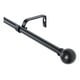 thumbnail image 1 of Set Simple De Barra Para Cortina Extensible 200-250 Cm De Metal Diámetro 13/16 Mm Soporte De Muro Terminal Bola Color Negro, 1 of 5