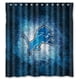thumbnail image 1 of Cortina de ducha de los Detroit Lions, juego de cortina de baño con ganchos, tamaño 66 x 72 pulgadas, 1 of 3