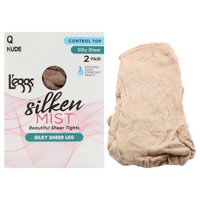 Medias Transparentes Leggs Silken Mist Nude Xl 2 Pares
