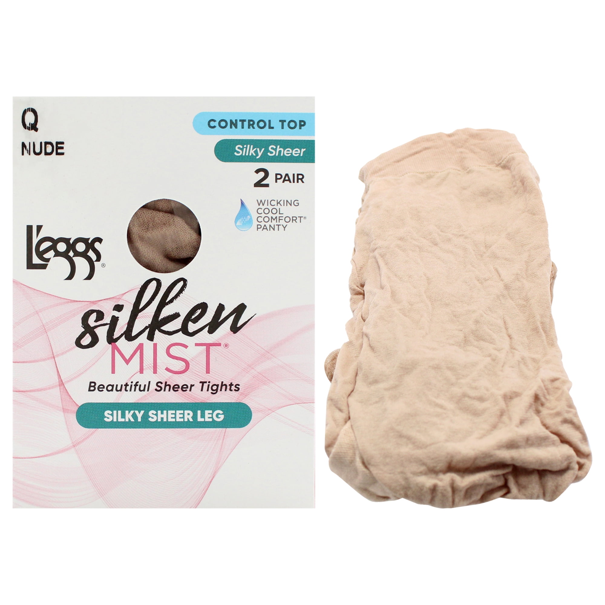 Medias Transparentes Leggs Silken Mist Nude Xl 2 Pares Mujer