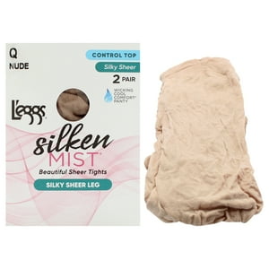 Medias Transparentes De Seda Silken Mist, Hermosas Y Sedosas - Lsm212 Nude Xl0 De Leggs Para Mujer - 2 Pares De Pantimedias (Q)