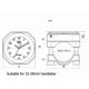 thumbnail image 5 of Reloj de manillar de moto Perfectech, impermeable y luminoso, 5 of 9