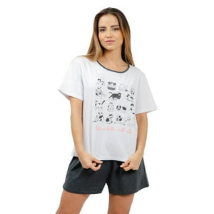 Baziani - Pijama Mujer Estampado Gato 8671