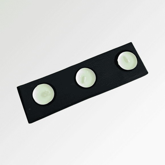 Portavelas Porta Vela Triple Urban Black + Pack 6 Velas Surtidas