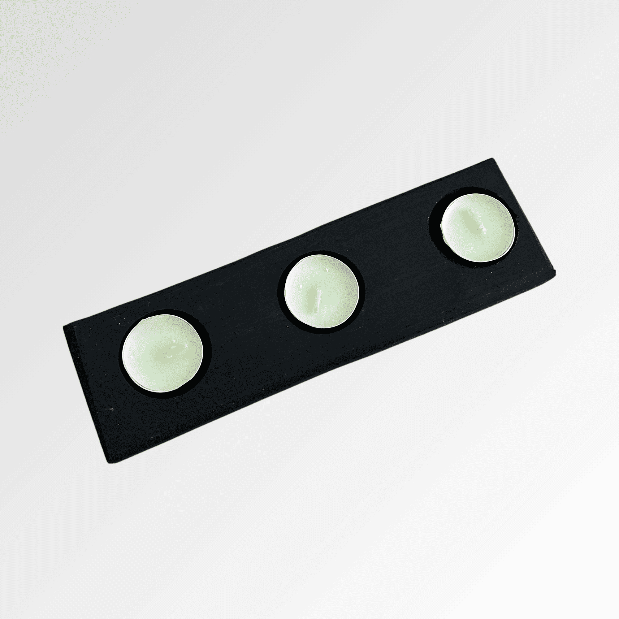 Timi - Portavelas Porta Vela Triple Urban Black + Pack 6 Velas Surtidas