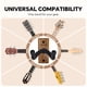 thumbnail image 4 of Soporte de pared para guitarra Bandpop Black Walnut con 5 púas, 4 of 7