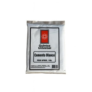 Cemento Blanco Bolsa 1Kg Quimica Universal Blanco 25