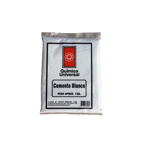 Cemento Blanco Bolsa 1Kg Quimica Universal Blanco 25