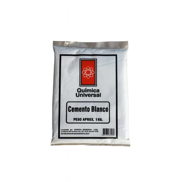 Cemento Blanco Bolsa 1Kg Quimica universal blanco 25